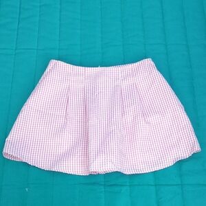 Pink Gingham Skort